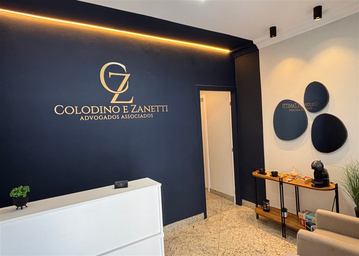 Recepção do escritório Colodino e Zanetti Advogados Associados